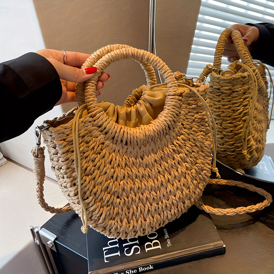 Makeup bags & Storage
Chic Unisex Woven Straw Beach Bag - Versatile Crossbody & Handheld Design, Eco-Friendly Basket For Vacation Essentials Beach Bag Accessories Beach Bags For Women