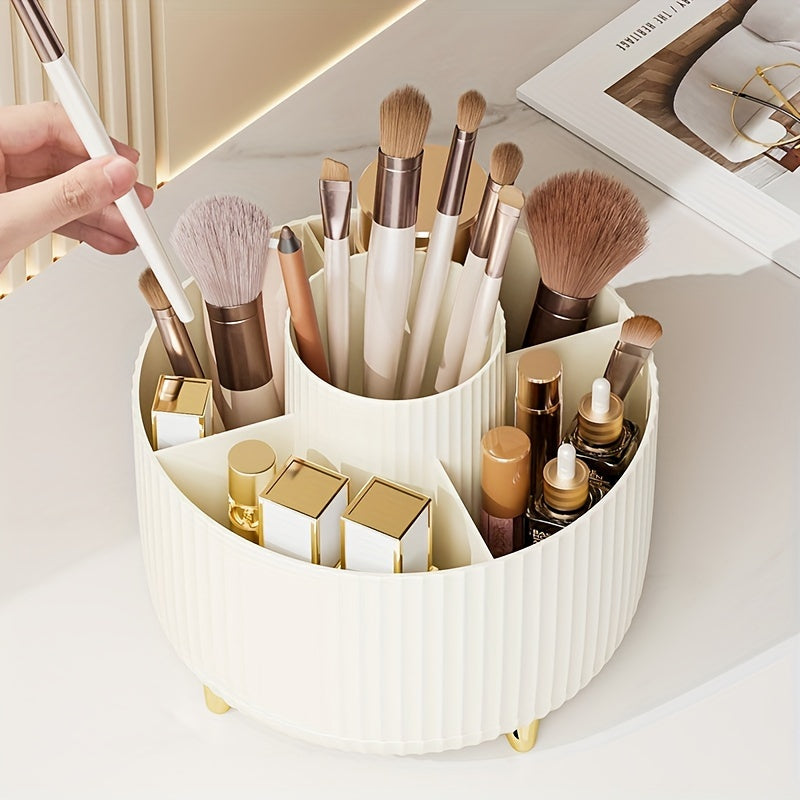 Makeup bags & Storage
360° Rotating Luxury Desk Organizer - Large Capacity, Dust-Proof Makeup Brush & Stationery Holder With Sleek Design, No Assembly Required