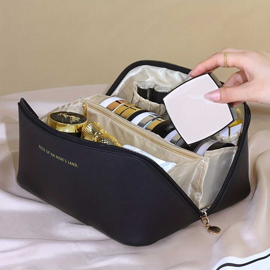 Makeup bags & Storage
Waterproof Large Capacity Makeup Organizer - Pu Leather, Odorless Cosmetic Bag For Travel & Storage Large Makeup Bag Large Cosmetic Bag