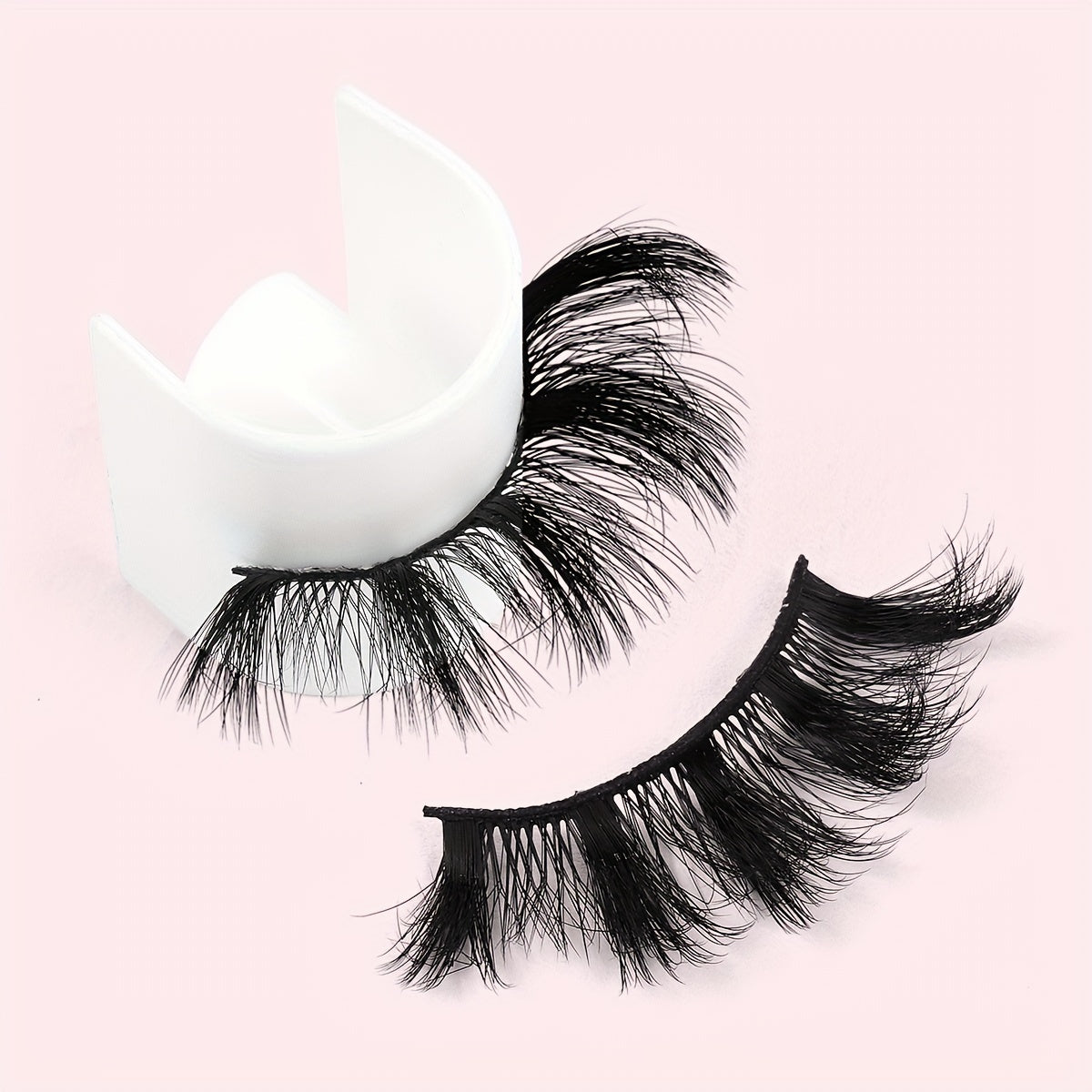 False Eyelashes
20 Pairs False Eyelashes Mixed Style Natural Slender Cross Curling Fluffy Reusable Self Adhesive Eyelashes For Daily Travel Size Portable