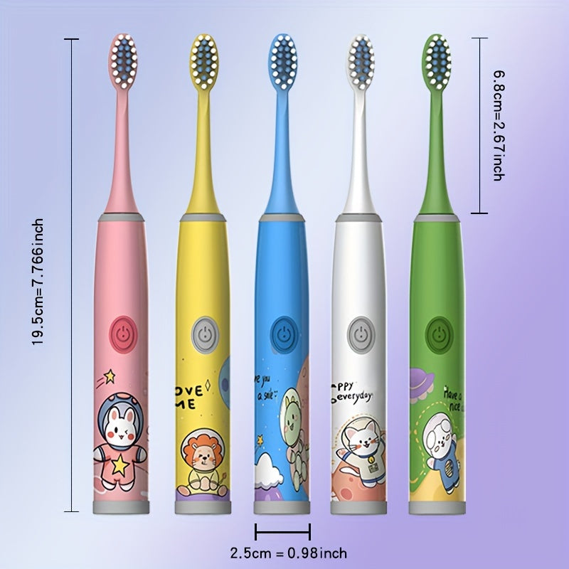 Oral Care
Children's Cartoon Electric Toothbrush with 7 Replacement Brush Heads - The Ideal Choice for Children Aged 4-14 - Promotes Healthy Oral Hygiene and Effective Oral Care (Battery Not Included)