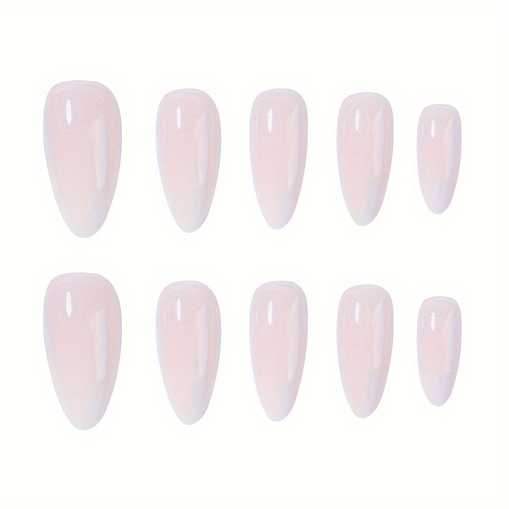 Nails
24pcs Nude Almond Press On Nails, Simple & Natural Gradient False Nails With Jelly Glue, Nail File & Wooden Stick Included For Women, Girls