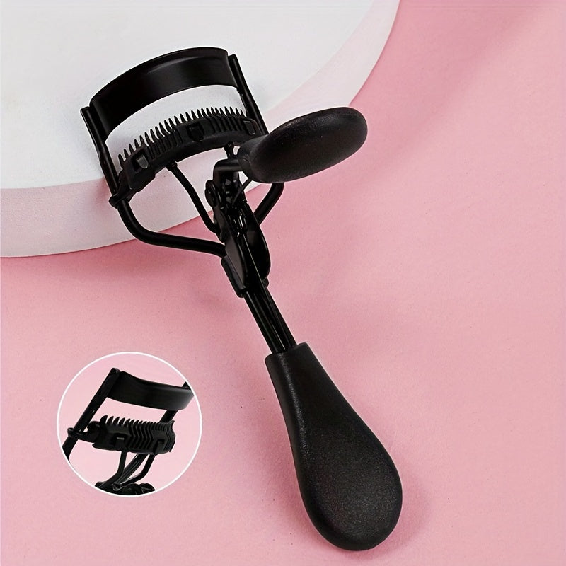 False Eyelashes
Classic Hypoallergenic Fan Comb Tooth Eyelash Curler - Portable Makeup Tool with Spring Device and Soft Elastic Rubber Pads - No Battery Required