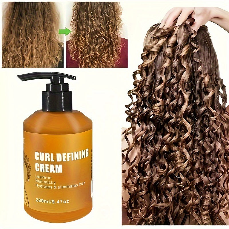 Hair Care
CURL DEFINING CREAM: Moisturizing Curly Elastin Styling Hair Conditioner Cream - Suitable for All Hair Types, Perfect for Dry and Frizzy Hair