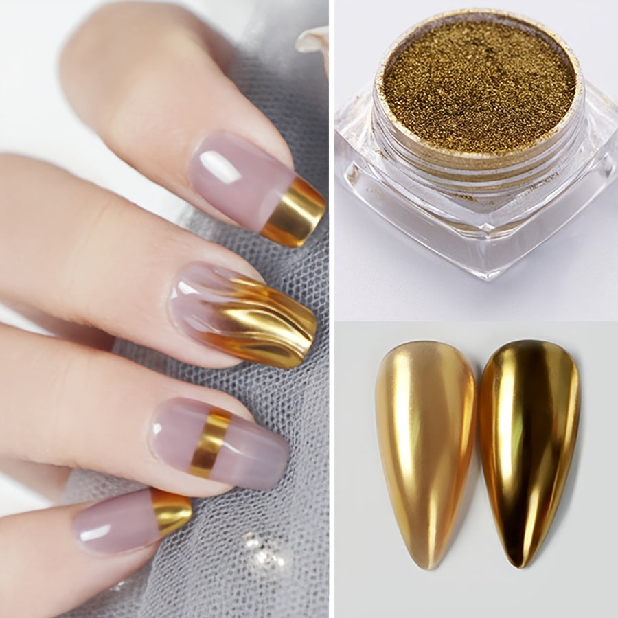 Nails
Magic Mirror Chrome Nail Powder Holographic Laser Silvery Golden Nail Powder Pigment, Shinny Glitter Nail Art Dust Nail Powder For Manicure Decorations