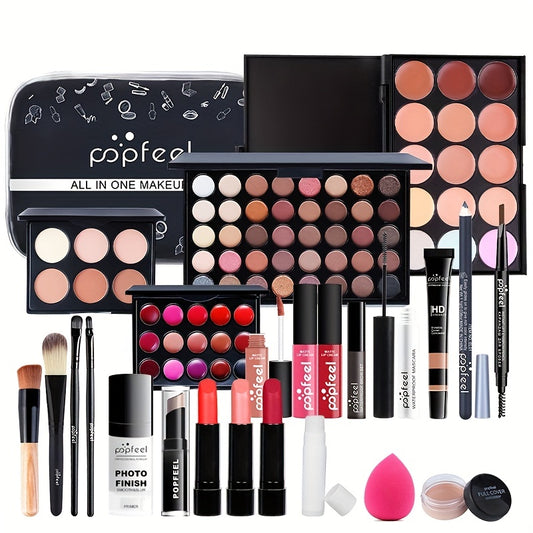 Makeup All-in-One Makeup Set For Women, 24pcs Full Makeup Kit, Makeup Gift Set For   Makeup Essential Starter Kit For Face Eyes And Lips, Ideal For Mother's Day Makeup Set