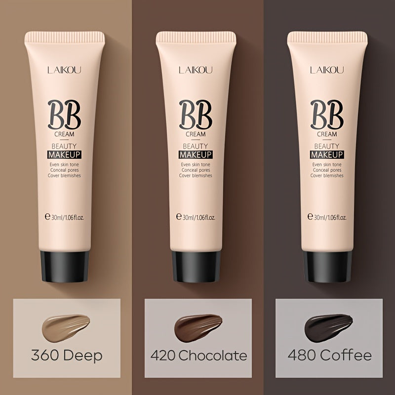 Makeup [Buy 1 Get 1 Free] LAIKOU Long Wearing BB Cream Waterproof Hide Pores Concealer Make Up, Brighten Skin Tone Cosmetics, Cover Blemishes Make Up Foundation