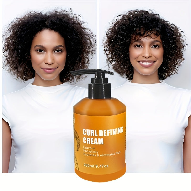 Hair Care
280ml Curl Defining Cream With Argan Oil For Wavy And Curly Hair, Hair Moisturizer And Deep Conditioning For Shine And Bounce