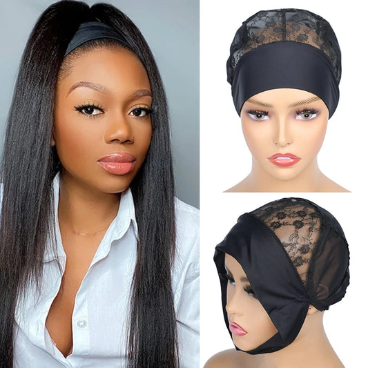 Hair Extensions and Wigs
Wig Cap for Headband Wig 1 PCS  For Edges Wig Net Cap Weaving Caps Headwrap Wigs Caps For Making Wigs With Adjustable Band