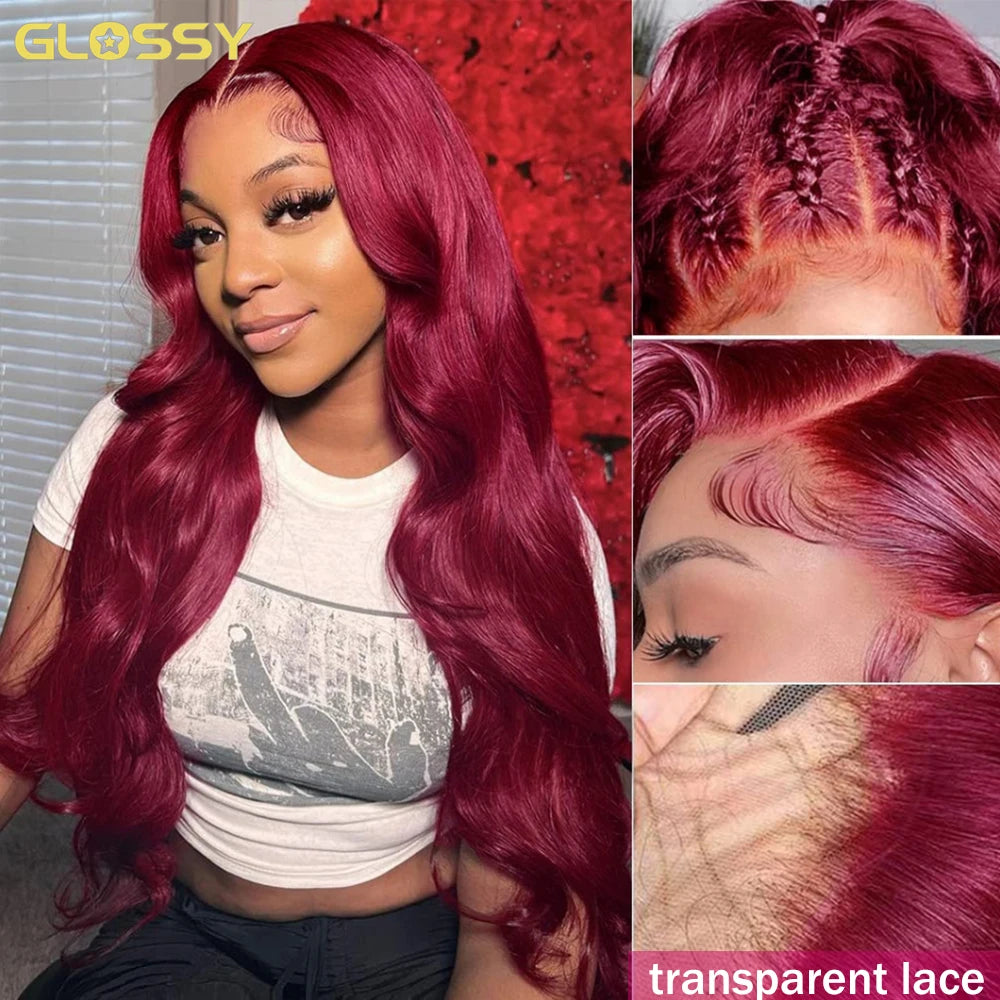 Hair Extensions and Wigs
250% Body Wave Burgundy 13x6 Hd Lace Frontal Human Hair Wig For Women Glueless 99j Lace Front Brazilian Wigs On Sale Clearance