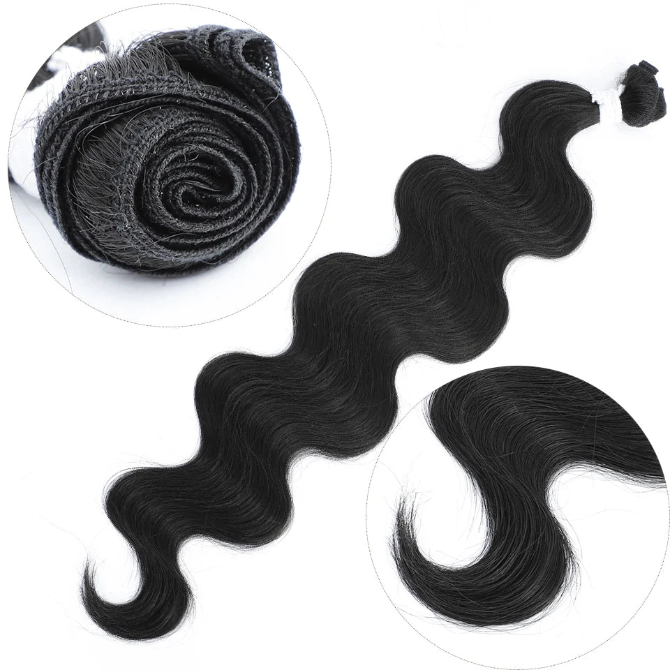 Hair Extensions and Wigs
Body Wave Ponytail Hair Bundles 26 Inch Piano Blonde Natural Synthetic Hair Weave Ombre Brown 613 Blonde Hair Extensions