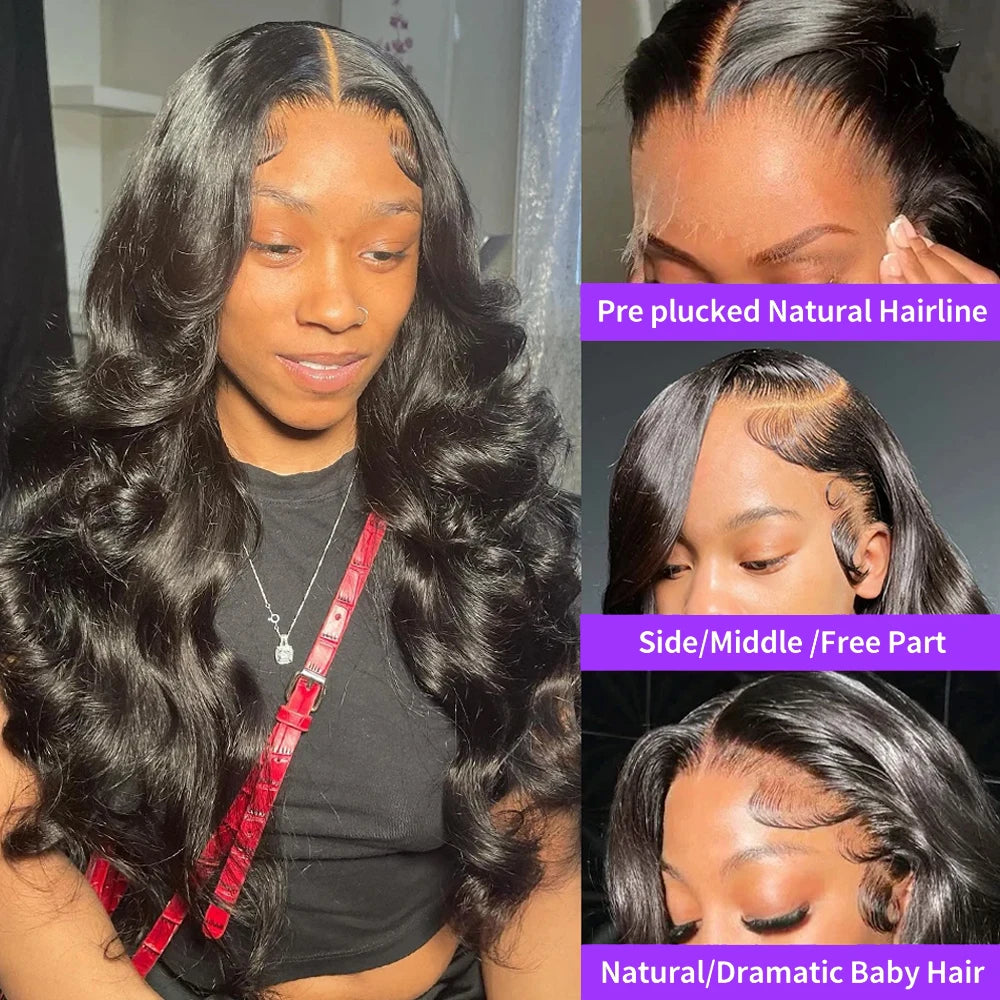 Hair Extensions and Wigs
Body Wave Bundles Brazilian Hair Weave 3 Bundles with 13x4 Frontal Virgin Remy Human Hair Bundles 28 30 32 inches Hair Extension