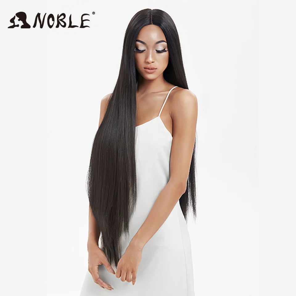 Hair Extensions and Wigs
Noble Synthetic Lace Front Wigs For Women 38 Inch Straight Wig Lace Wig Ombre Blonde Lace Wigs Cosplay Straight Lace Front Wig