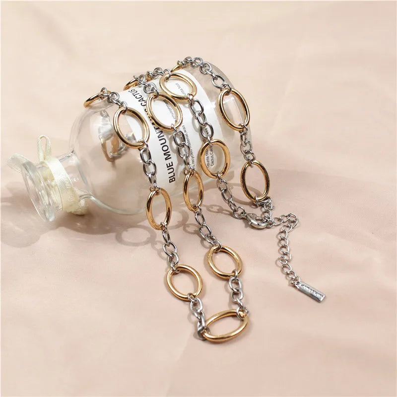 Necklaces Women New Necklace Geometry Metal Chain Link Simple Atmosphere Fashion Women Sweater Chain Necklace Women Jewelry