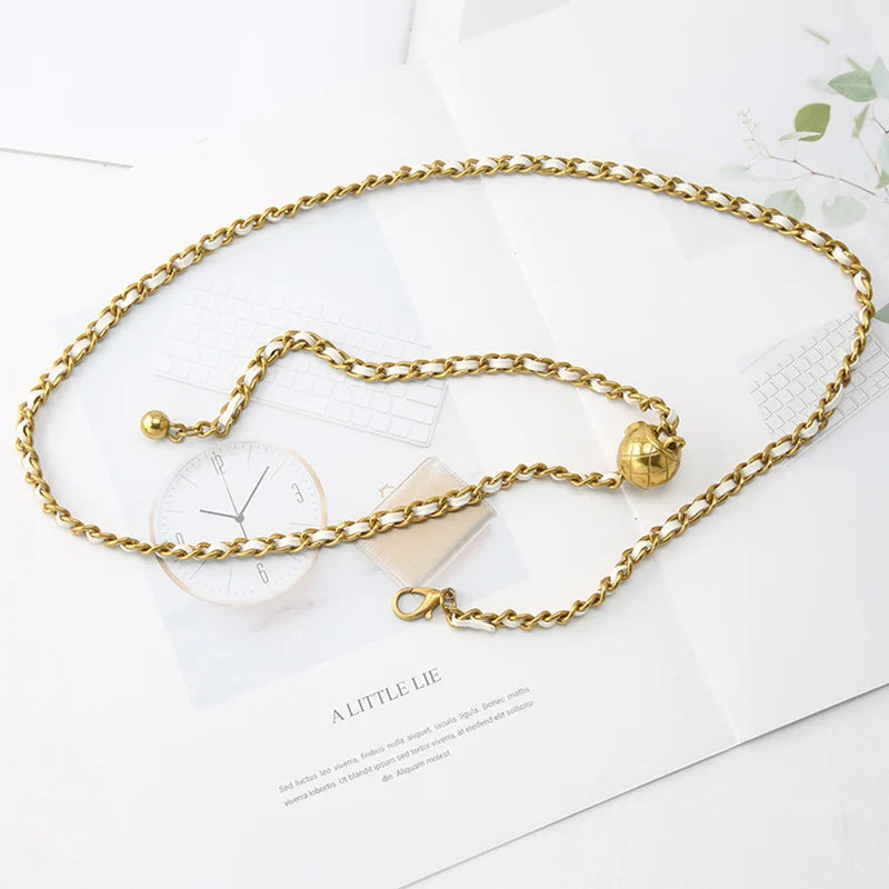 Waist Chain Fashion Chain Belt For Women Metal Waist Chain Designer Luxury Brand Female Dress Jeans Decoration Waistband