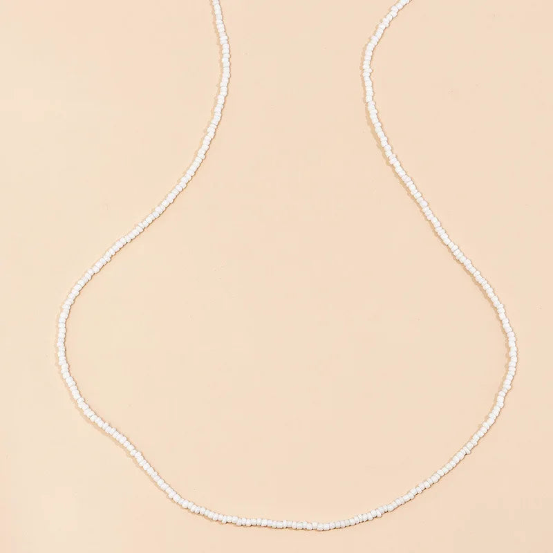 Waist Chain Bohemia Elastic Waist Belly Chain White Color Waist Beads Body Chain Women Girls Body Summer Boho Jewelry Accessories Y01