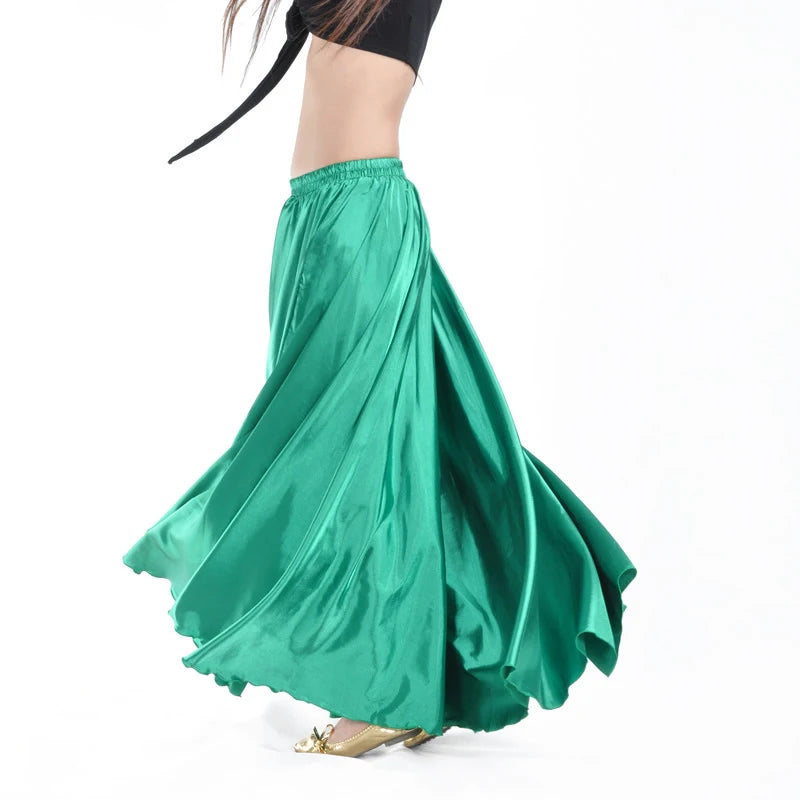 dancers  
Shining Satin Long Spanish Skirt Swing Dancing Skirt Belly Dance skirt Sun Skirt 14 Colors Available VL-310