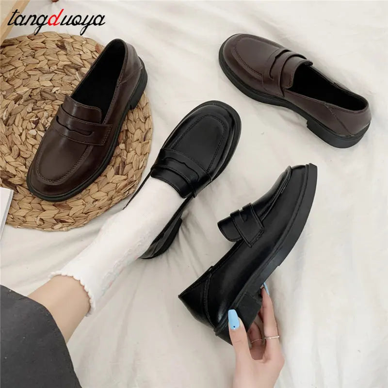 loafers Shoes  Mary Jane Shoes Oxfords loafers women Girls Japanese School Jk Uniform Lolita Shoes College Gothic shoes