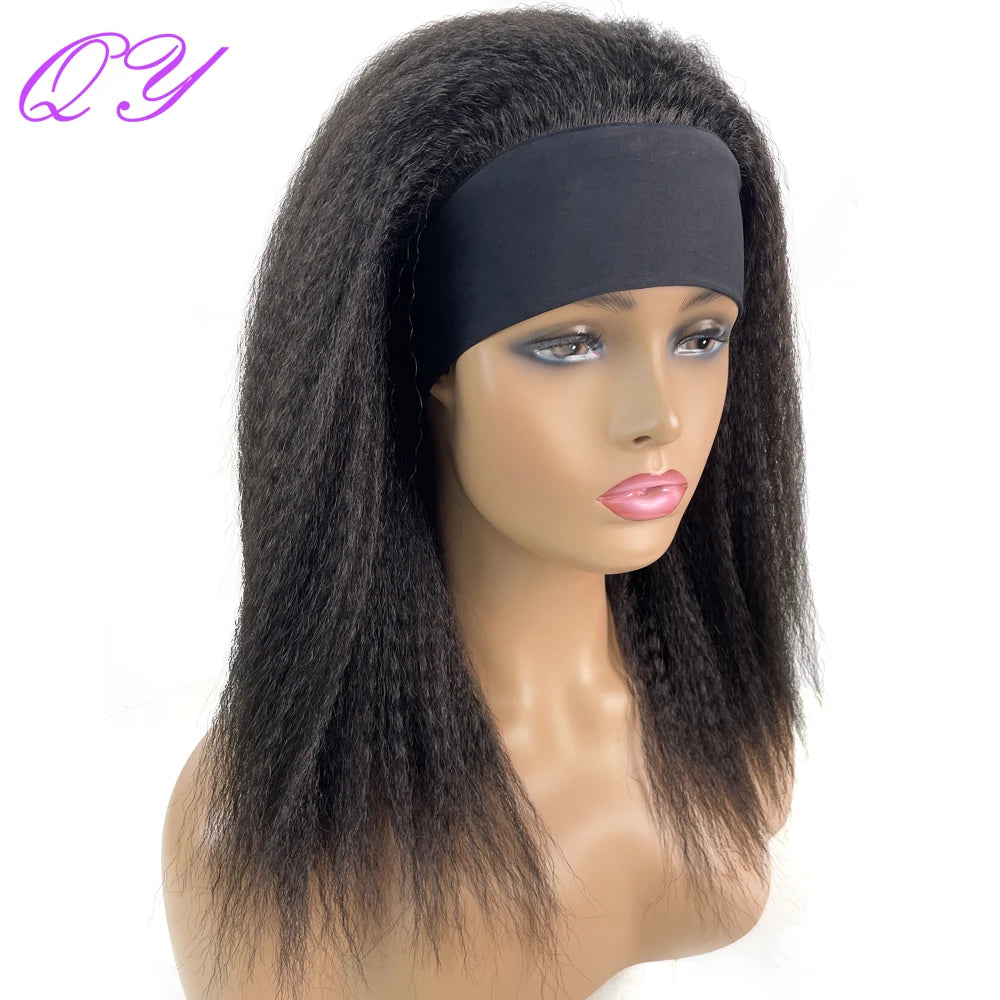 Hair Extensions and Wigs
Synthetic African Straight Headband Wigs  Natural Black Medium Length  Hairstyle Women's Wig Afro Yaki Kinky  Daily  Ladies Hair