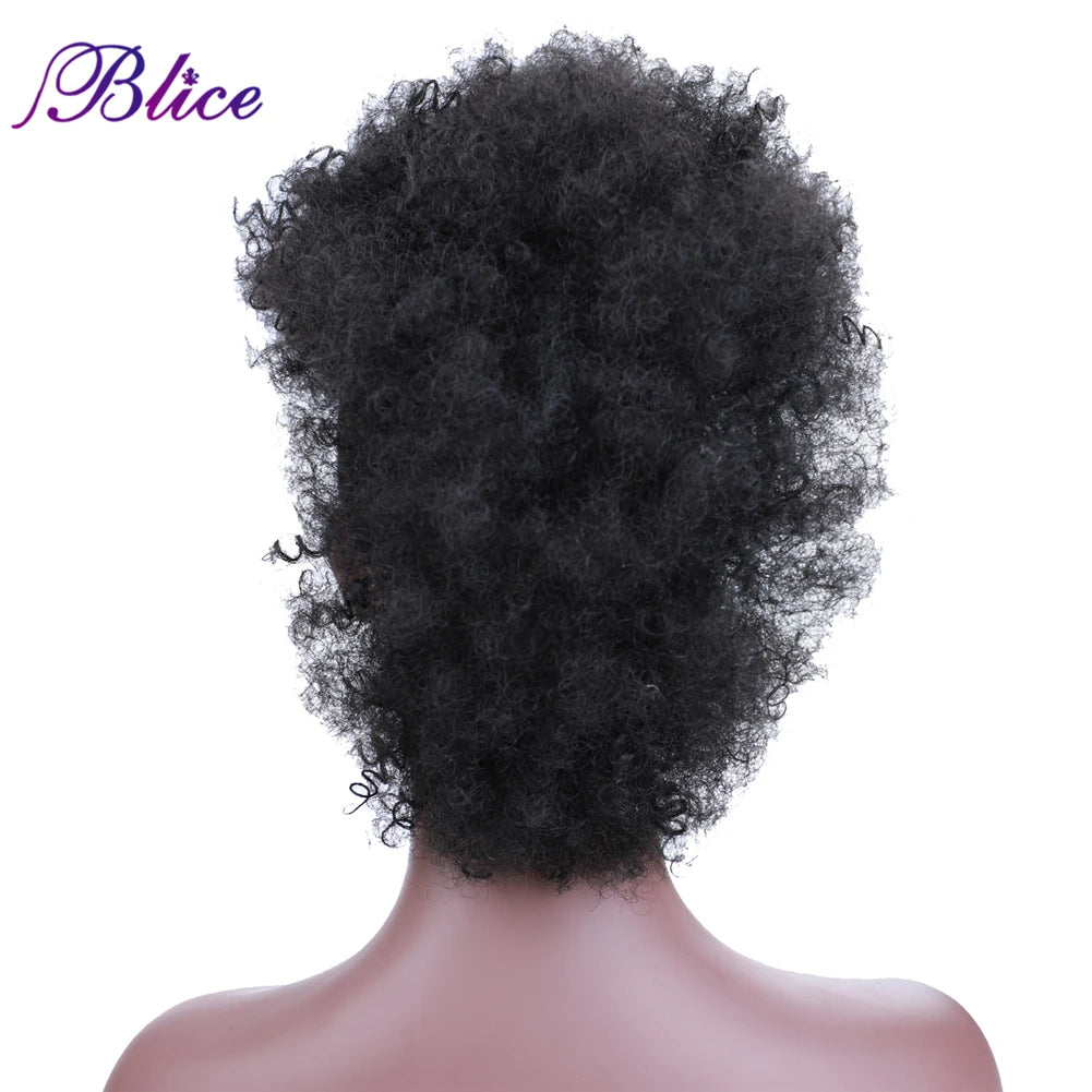 Hair Extensions and Wigs
Blice Synthetic High Puff Frohawks Short Kinky Curly Style Mohawk Hair Extension Clip In HairPiece For African American Women