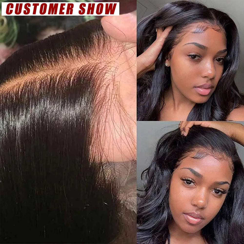 Hair Extensions and Wigs
Body Wave HD Transparent Lace Frontal Only 13x6 PrePlucked Swiss Lace Frontal Brazilian Natural Human Hair 5x5 6x6 Lace Closure