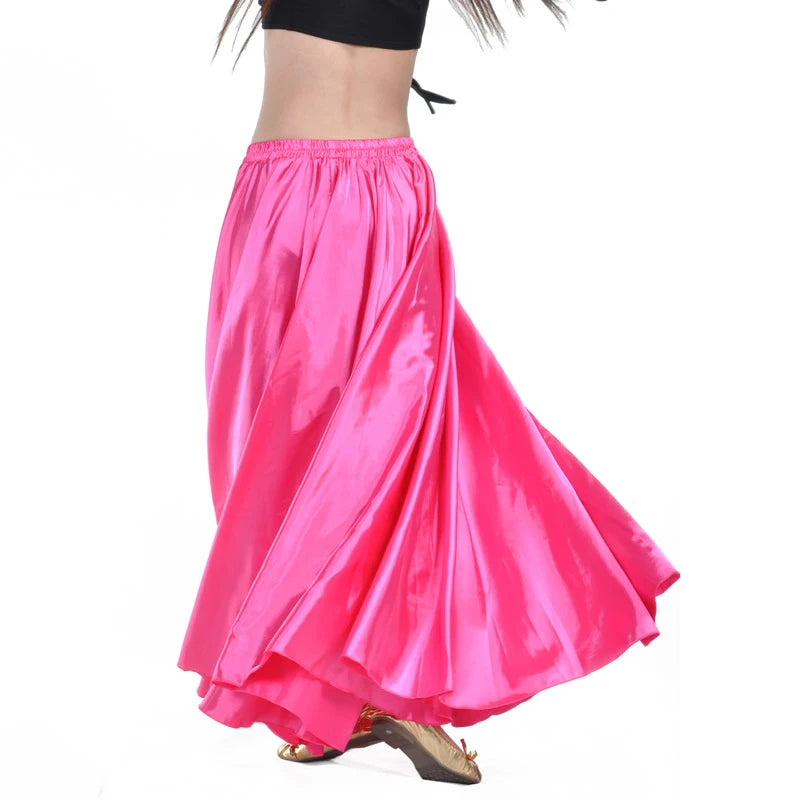 dancers  
Shining Satin Long Spanish Skirt Swing Dancing Skirt Belly Dance skirt Sun Skirt 14 Colors Available VL-310