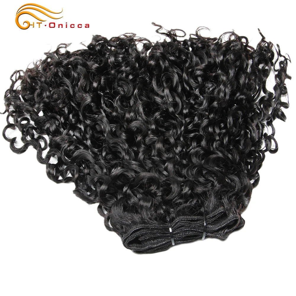 Hair Extensions and Wigs
Pixie Curl Double Drawn Hair Bundles 10-18 Inch Brazilian Hair Weave 3 Bundles Deals Pixie Curls Human Hair Bundles