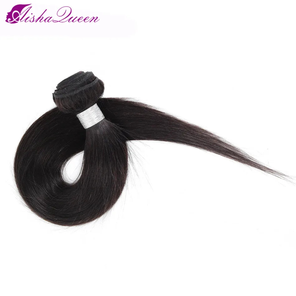 Hair Extensions and Wigs
Aisha Queen Hair Brazilian Straight Human Hair 1 Piece Hair Weave Bundles 8-30inch Natural Color Free Shipping Non Remy Hair