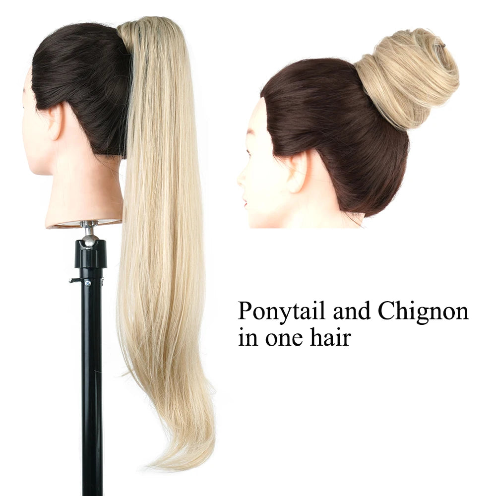 Hair Extensions and Wigs
Soowee Long Layered Ponytail Synthetic Hair Extension Blonde Pony Tail Flexible Hair Ponytails Hairpieces