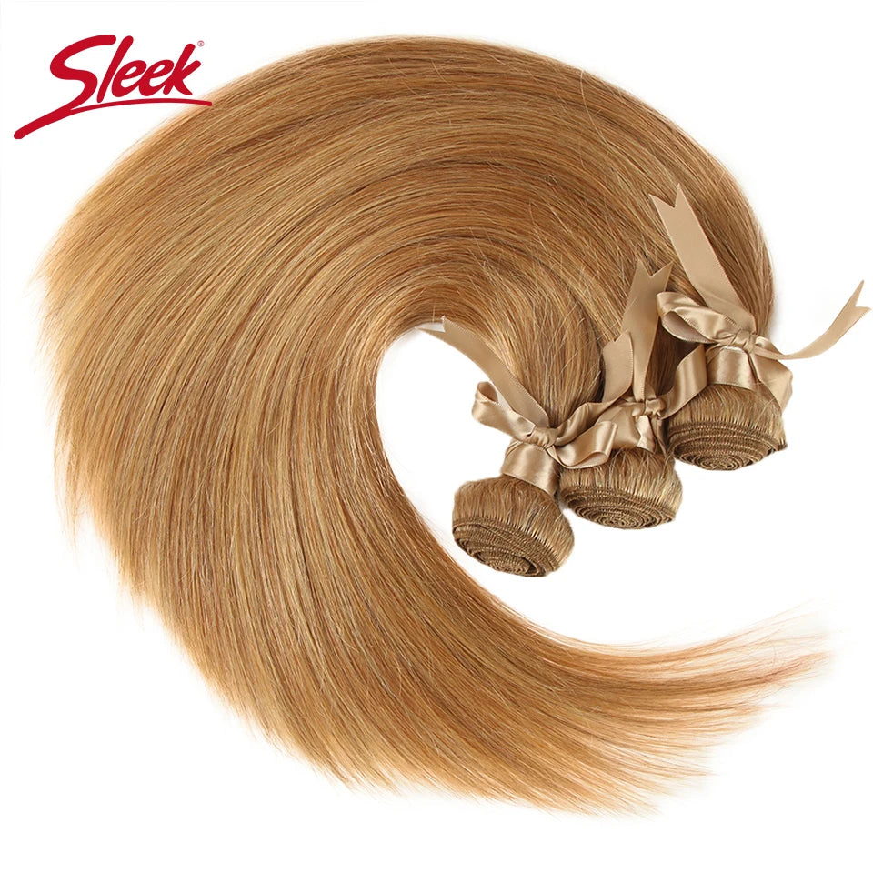 Hair Extensions and Wigs
Sleek Honey Blonde 27 Color Mink Brazilian Natural Remy Straight Hair Weave Bundles 8 To 26 Inches Hair Extension