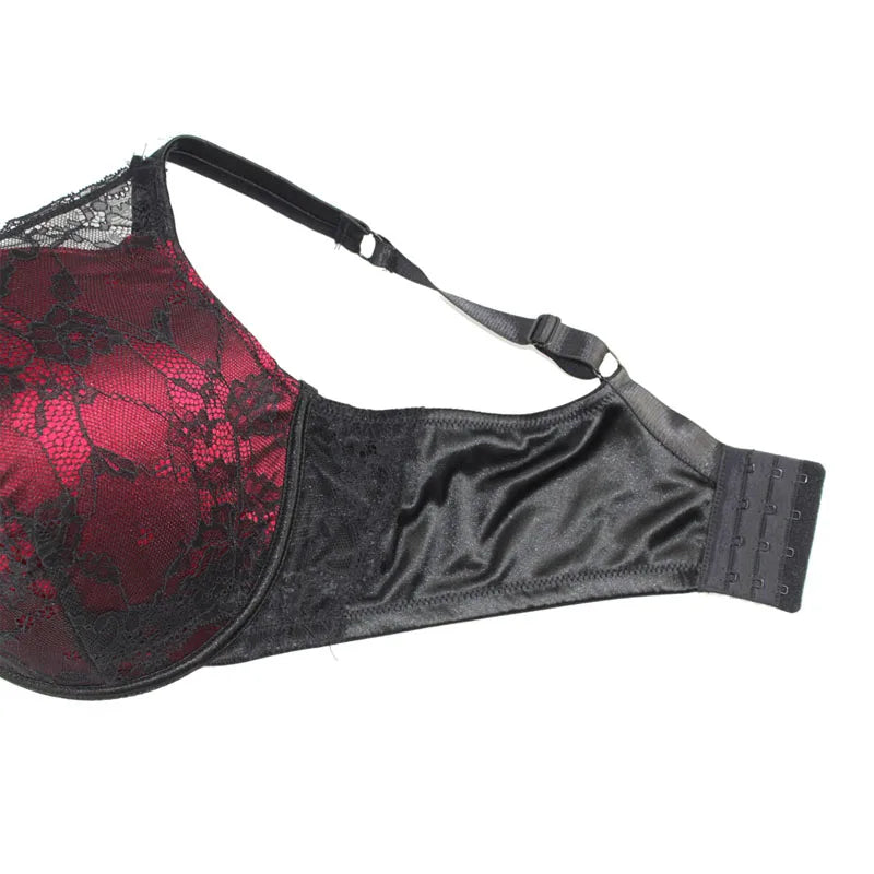 bras
Super Large Bra For Women Black/Red  Color Push Up Sexy Lace Bra Full Cup 40C/42DD/44DD/46DD Cup High Quality