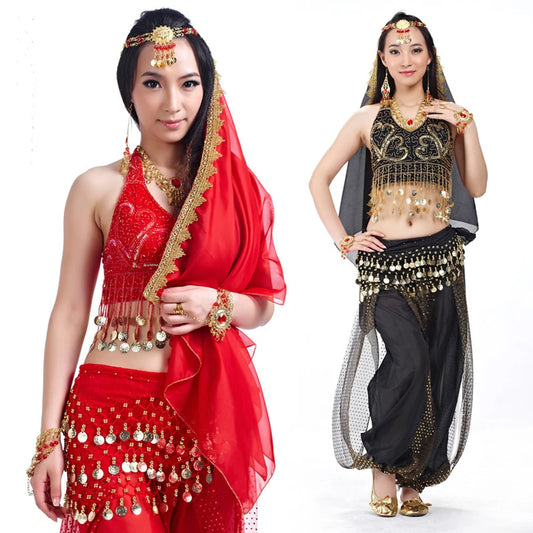 Exotic 
HOT Bra/Pants nice belly dance Wears Costumes Sexy indian Bollywood dancing Suits clothes 9 colors