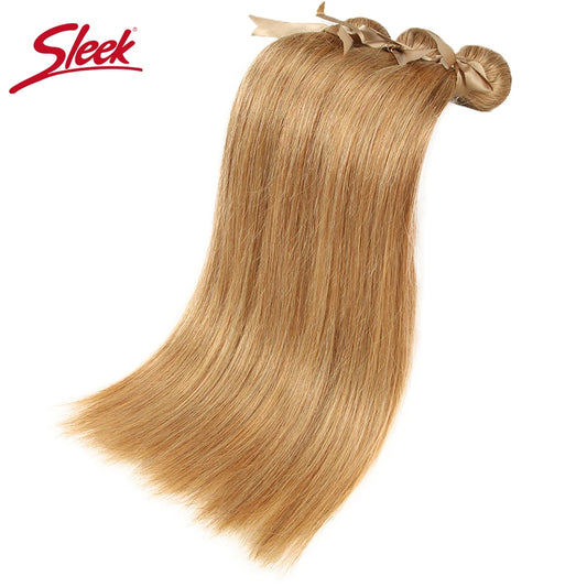 Hair Extensions and Wigs
Sleek Honey Blonde 27 Color Mink Brazilian Natural Remy Straight Hair Weave Bundles 8 To 26 Inches Hair Extension