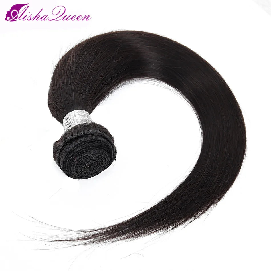 Hair Extensions and Wigs
Aisha Queen Hair Brazilian Straight Human Hair 1 Piece Hair Weave Bundles 8-30inch Natural Color Free Shipping Non Remy Hair