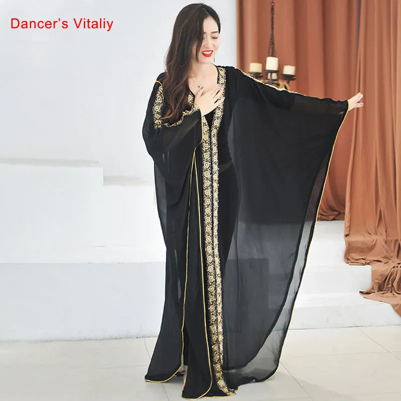 dancers  
Belly Dance Coat Long Sleeve Robe Practice Clothes High-end Dancewear Female Temperament Cloak Performance Clothing