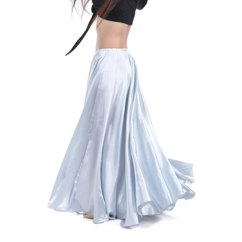 dancers  
Shining Satin Long Spanish Skirt Swing Dancing Skirt Belly Dance skirt Sun Skirt 14 Colors Available VL-310