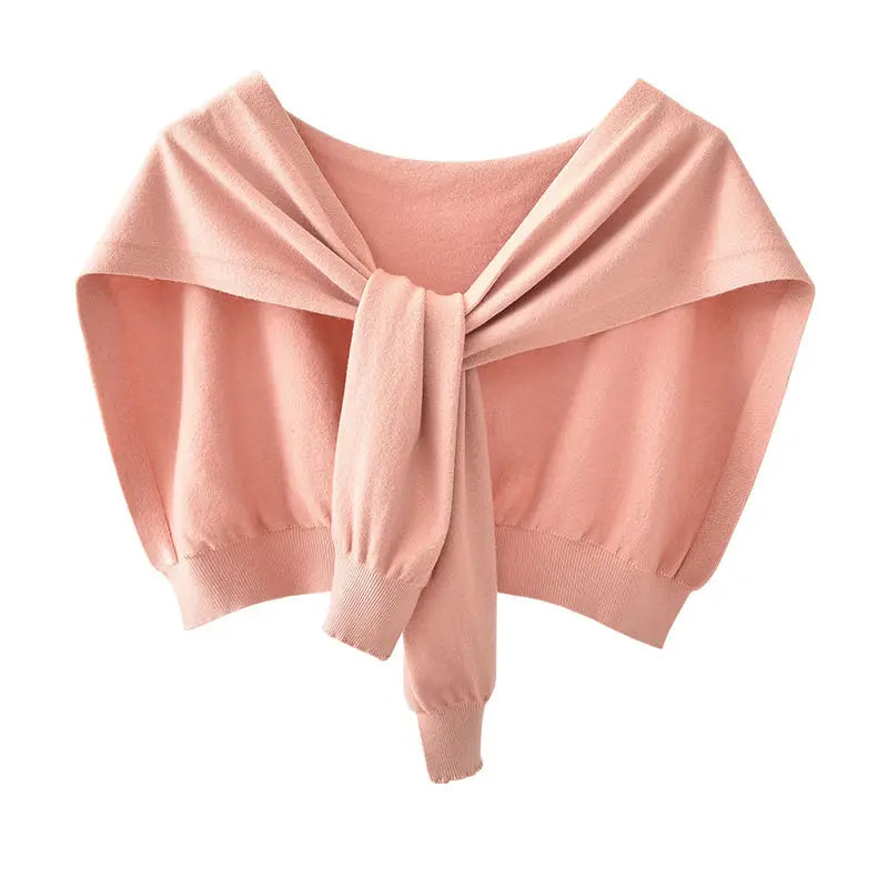 High Quality Korean Cashmere Wool Knit Women Fake Collar Shawl Summer Air Conditioned Shoulder Protect Cervical Spine Thicken Warm Scarf Q36