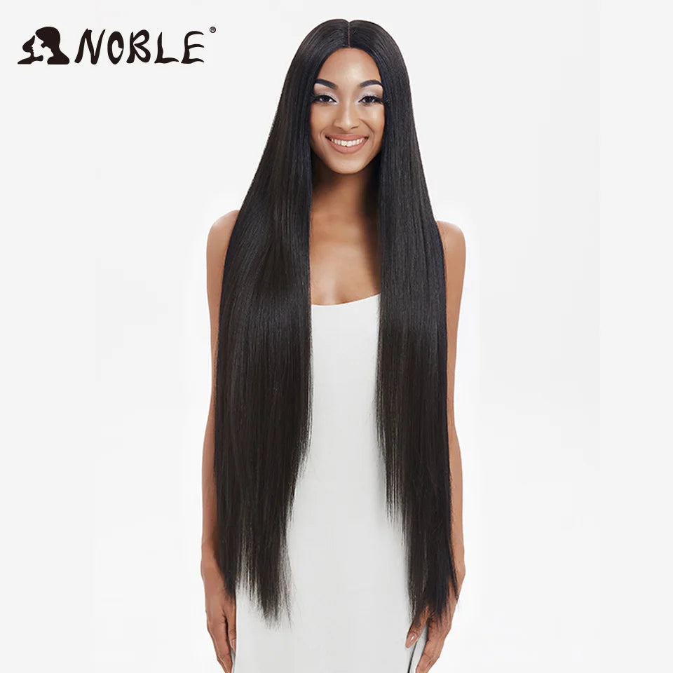 Hair Extensions and Wigs
Noble Synthetic Lace Front Wigs For Women 38 Inch Straight Wig Lace Wig Ombre Blonde Lace Wigs Cosplay Straight Lace Front Wig