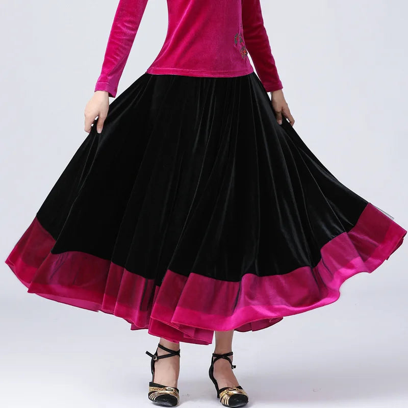 European Clothing
Velvet Flamenco Skirt Women Long Skirt Classical Dance Costume Spanish Bullfight Dress Stage Costume European Clothing DL7380