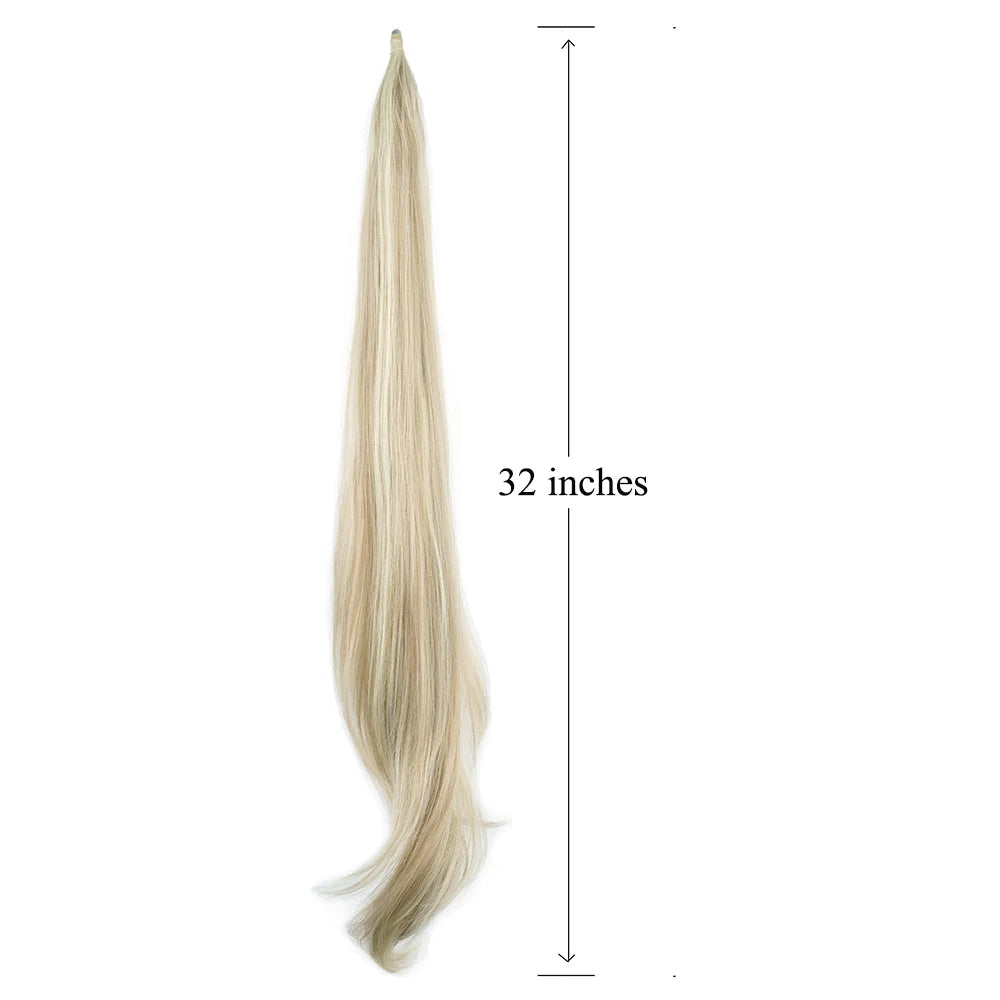 Hair Extensions and Wigs
Soowee Long Layered Ponytail Synthetic Hair Extension Blonde Pony Tail Flexible Hair Ponytails Hairpieces