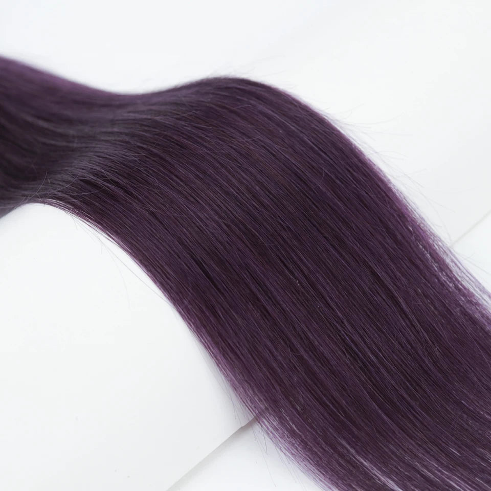 Hair Extensions and Wigs
Remy Forte Human Hair Bundles Violet purple Brazilian Hair Weave Bundles Straight Hair Wholesale Single Bundles Hair Vendors