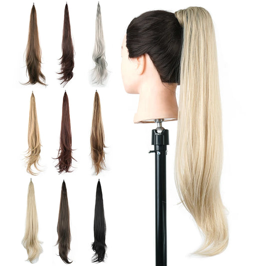 Hair Extensions and Wigs
Soowee Long Layered Ponytail Synthetic Hair Extension Blonde Pony Tail Flexible Hair Ponytails Hairpieces