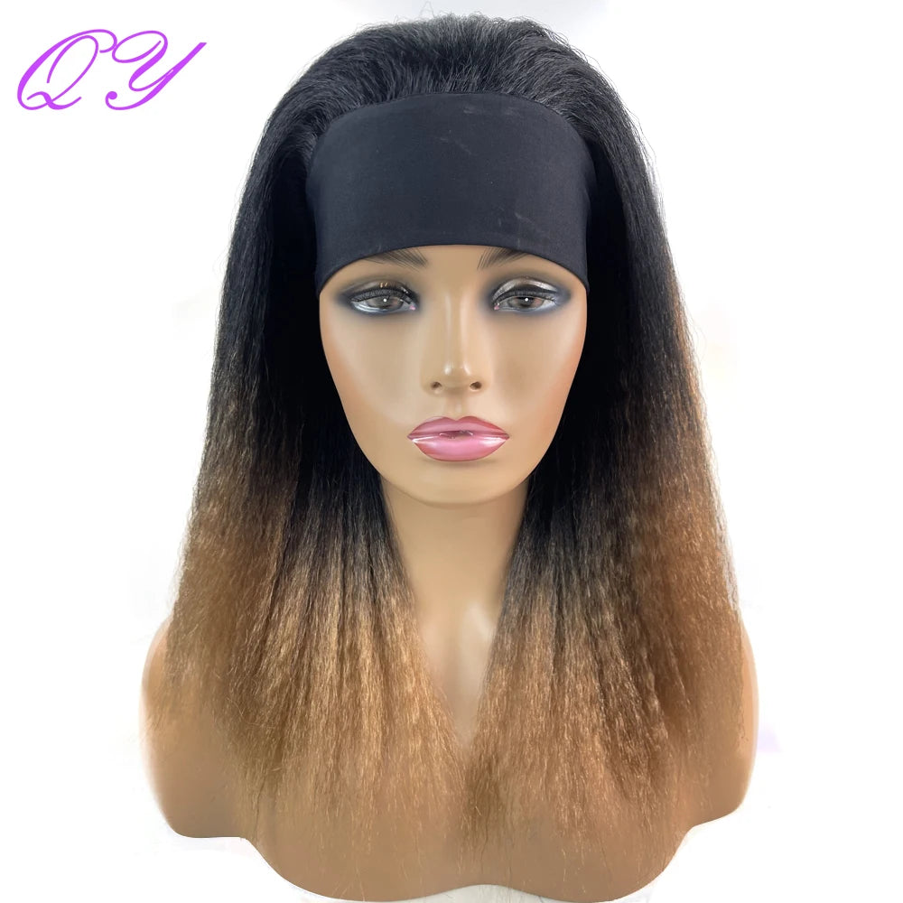 Hair Extensions and Wigs
Synthetic African Straight Headband Wigs  Natural Black Medium Length  Hairstyle Women's Wig Afro Yaki Kinky  Daily  Ladies Hair