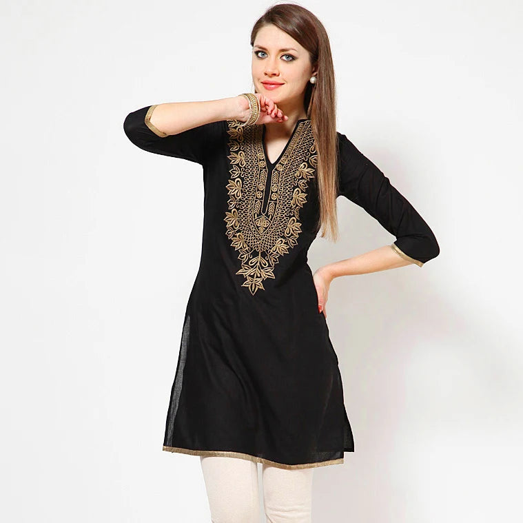 India and Pakistan Clothing 
Indian Dress for Women Ethnic Blouses Embroidery Vestido Indiano India Clothing Womens Suties Pakistani Kurta Kurti Dresses