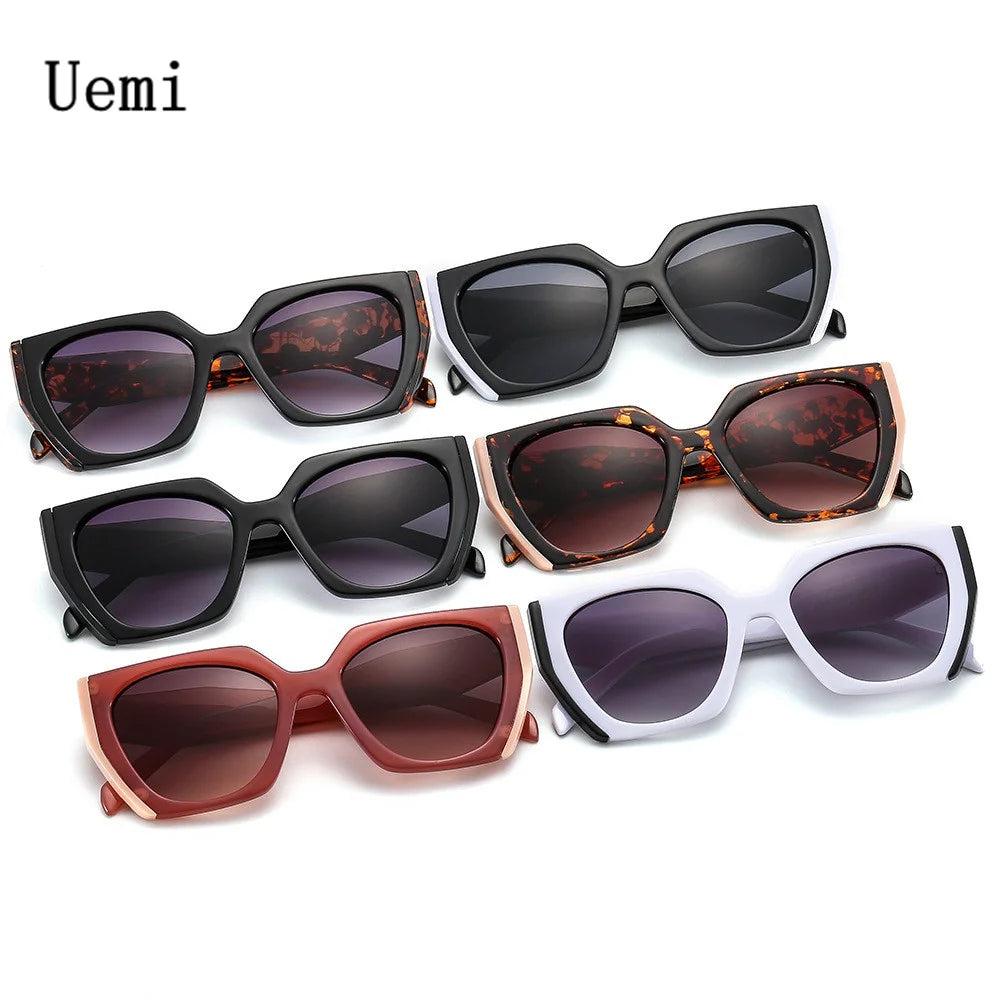 Women's Sunglasses New Fashion Brand Designer Irregular Square Sunglasses For Women Men Retro Modern Cat Eye Ladies Sun Glasses Ins Trending Shades