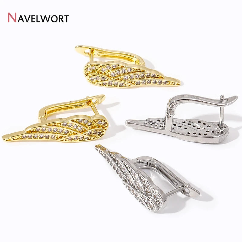 Earring  1/2Pairs Gold Color Wing Earring Clasps Sun Earring For Women Party Gifts,Fashion Luxury Earring For Women Wedding Party Gifts