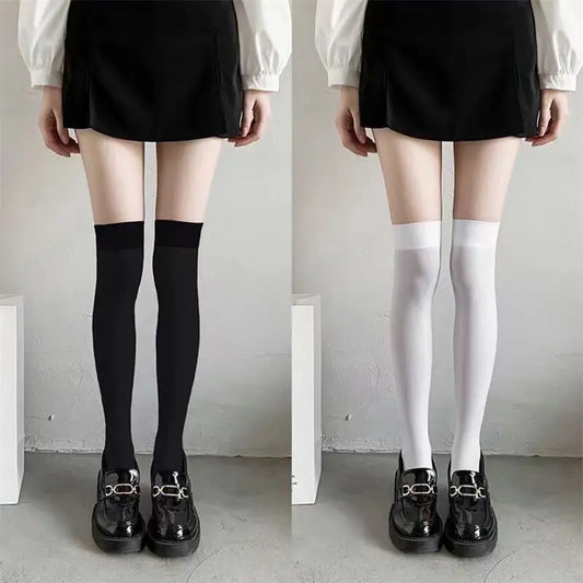 Stockings 
Soild Color Black White Socks for Women Cute Lolita Sweet Thin Legging Ladies Girls Sexy Stockings Women