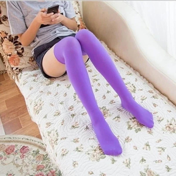 Stockings 
Sexy Black White Soild Color Long Socks Women Over Knee Thigh High Over The Knee Stockings Lolita Ladies Girls Warm Knee Socks