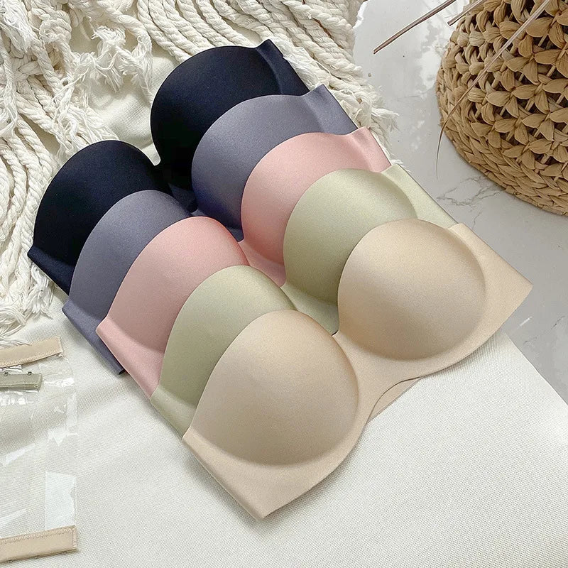 bras
Sexy Strapless Padded Bra Women Invisible Push Up Bras Underwear Women Seamless Bralette Sexy Lingerie Active Bras Without Strap