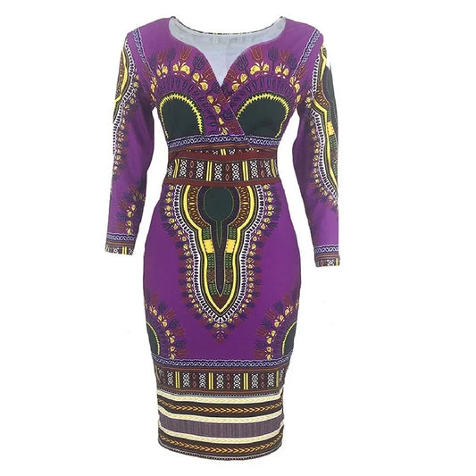 European Clothing
European and American national style women dress sub-skirt African fashion ladies printed dress